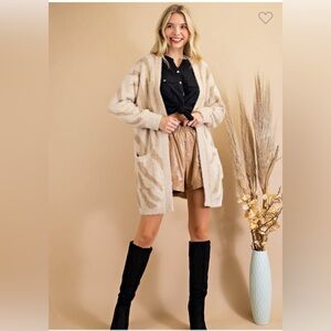 NWT The Henrietta Neutral Open Cardigan